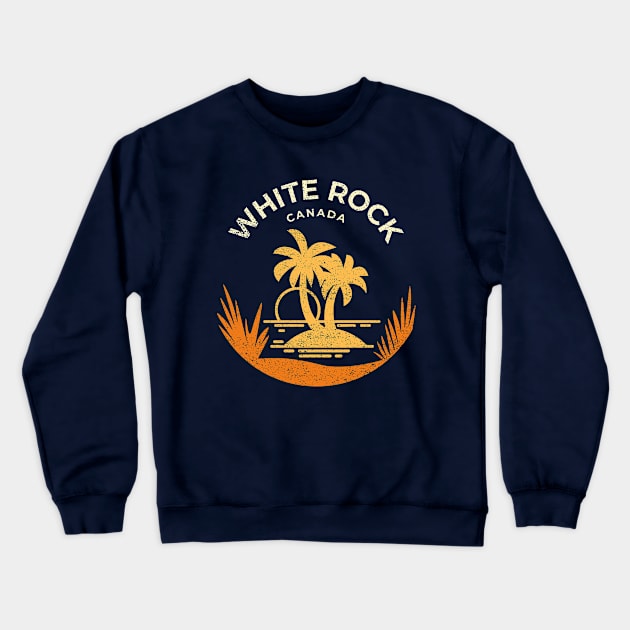 White Rock Beach Canada Vacation Resort Vintage Crewneck Sweatshirt by Inspire Enclave